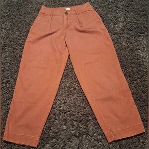 A New Day Women's Rust Colored Hi-Rise Balloon Jeans Size 4x 25 Stretch EUC